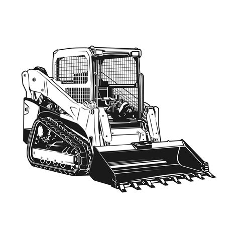 skid steer cartoon art|skid steer clip art outline.